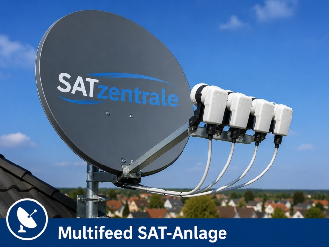 Multifeed-Satellitenanlage